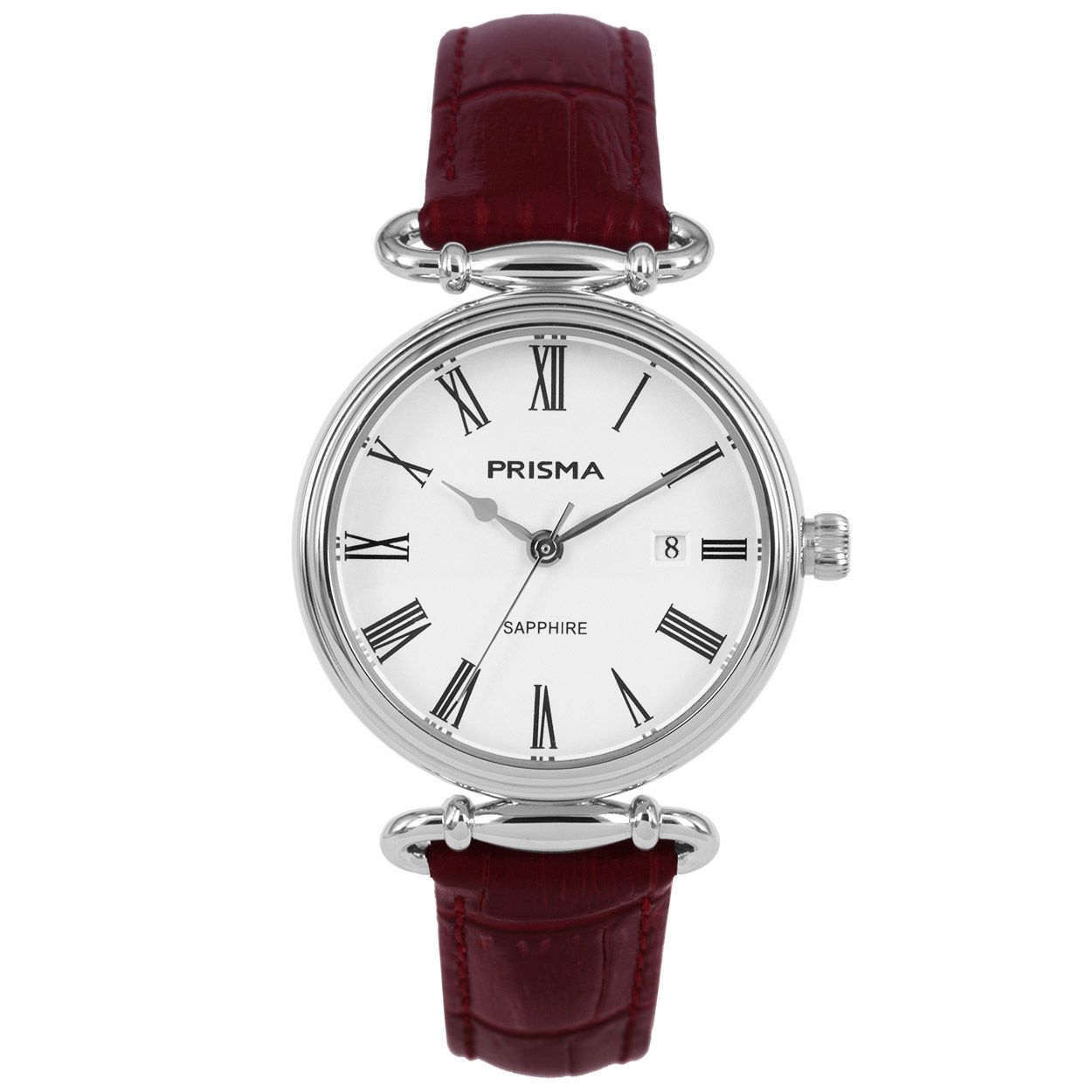 Prisma horloge 1930 dames edelstaal saffierglas 5 ATM 

Algemeen
Geslacht: dames
Model: P.1930

Voordelen
- band echt leer rood (rood kleurig stiksel)
- wijzerplaat wit met zwarte romeinse cijfers
- glas is zeer krasvast
- luxueuze uitstraling door romeinse cijfers
- datum
- spat waterdicht: handenwassen, regen
- doorgestikte band
- quartz
- maat kast 30mm (breedte) 10,8mm (dikte)