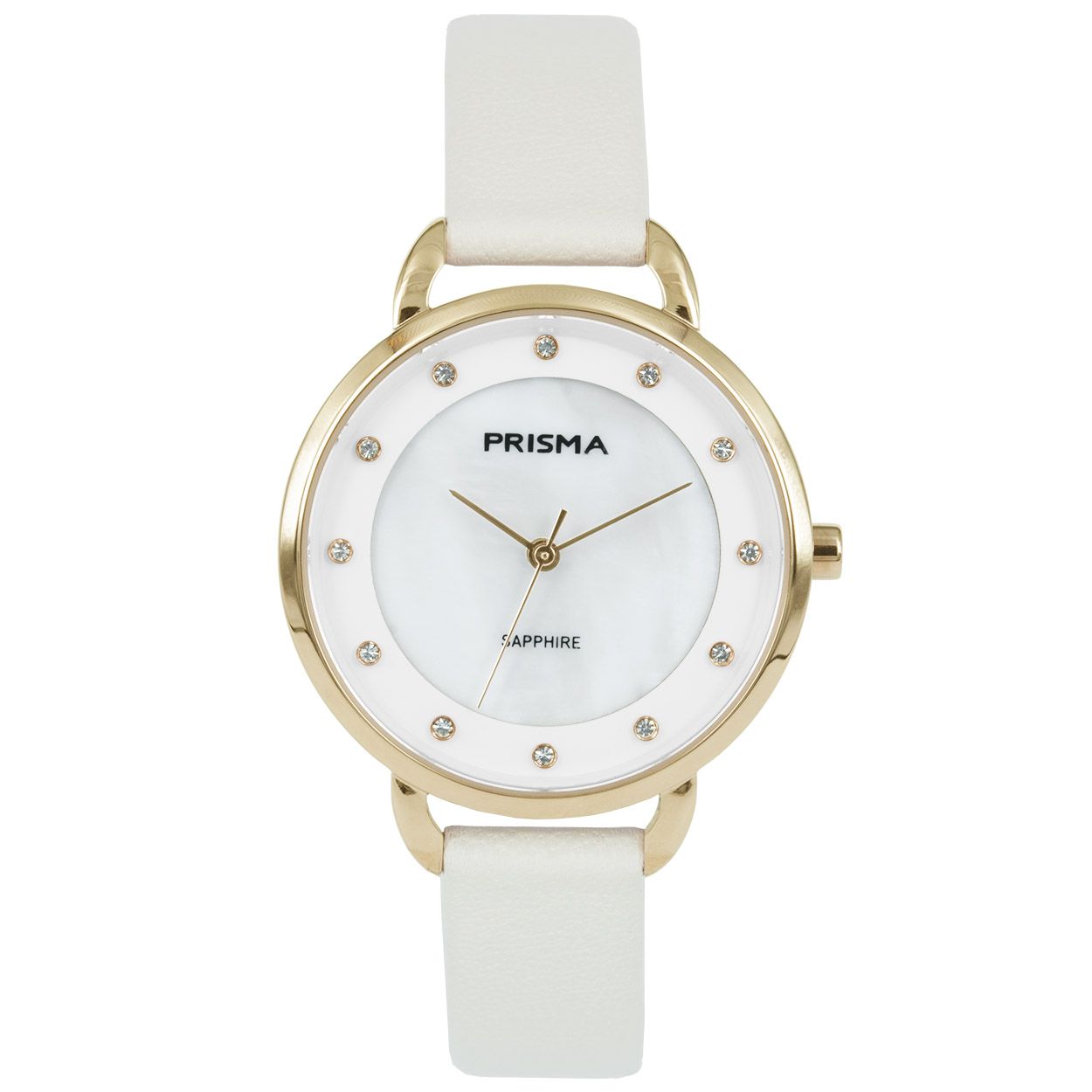 Prisma horloge 1937 dames edelstaal saffierglas 5 ATM 

Algemeen
Geslacht: dames
Model: P.1937

Voordelen
- band echt leer creme
- wijzerplaat wit met sier diamanten
- glas is zeer krasvast
- mat kalfsleder
- spat waterdicht: handenwassen, regen
- quartz
- maat kast 32mm (breedte) 6,9mm (dikte)