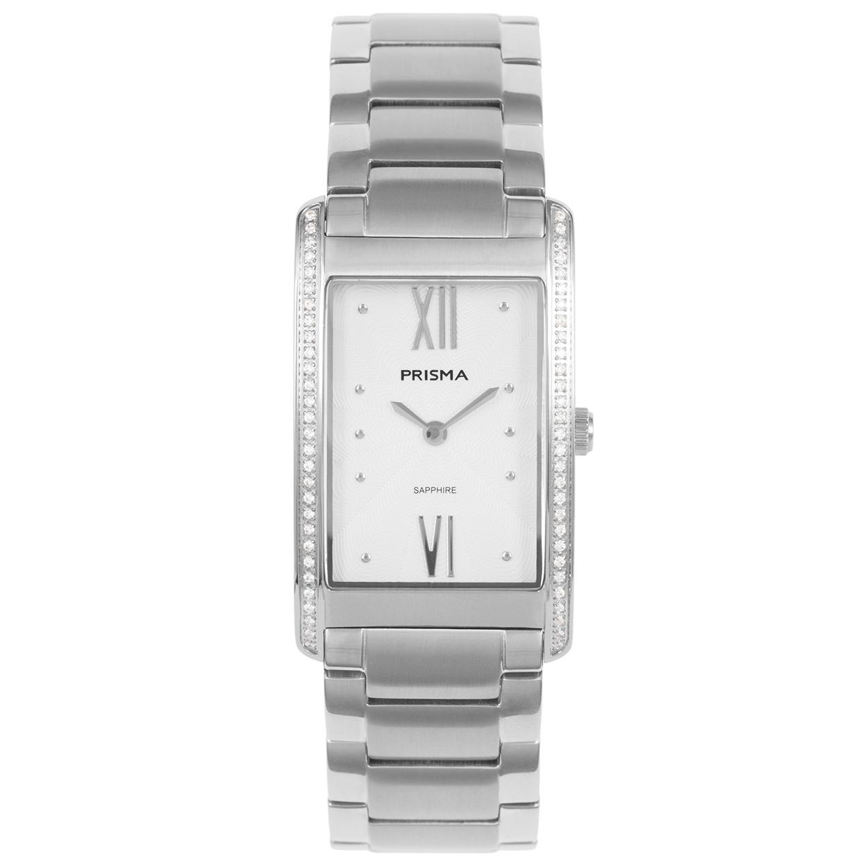Prisma horloge 1955 dames titanium saffierglas 5 ATM 

Algemeen
Geslacht: dames
Model: P.1955

Voordelen
- band titanium zilver
- wijzerplaat zilver met zilvere puntjes
- geschikt voor mensen met een allergie
- draagcomfort door licht gewicht
- glas is zeer krasvast
- compacte sluiting met extra draagcomfort
- rechthoek design
- quartz
- maat kast 23mm (breedte) 7,6mm (dikte)