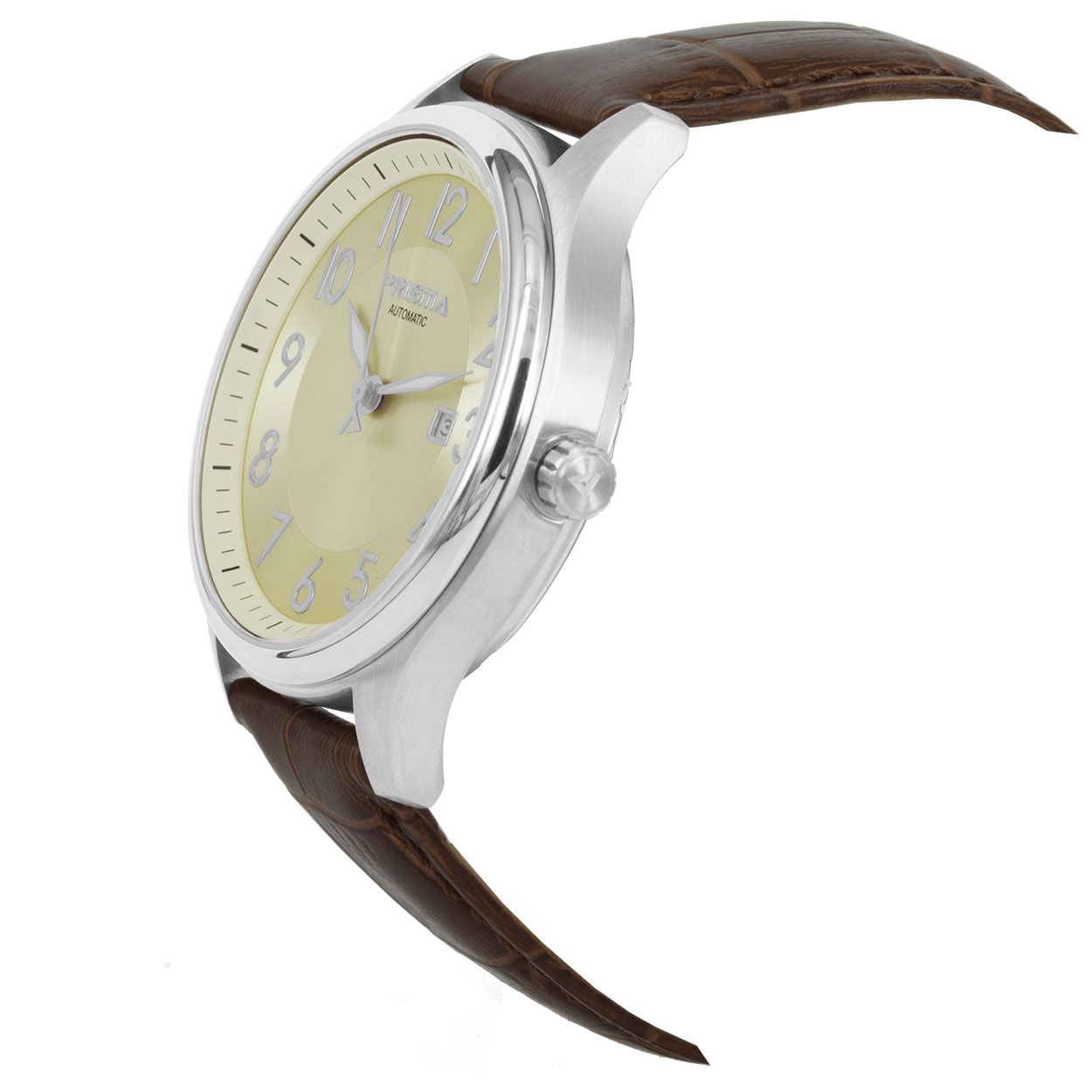 33W133226  Kast Breedte: 45mm Kast dikte: 12mm Kast materiaal: All Stainless Steel Uurwerk: Miyota automaat met datum Waterdichtheid: 5bar Horlogeband: leer met klepsluiting Maat aansluiting band: 22mm Wijzerplaat: champagne met zilver aanduiding Lichtfunctie: Glow in the dark wijzers Extra: Saffierglas