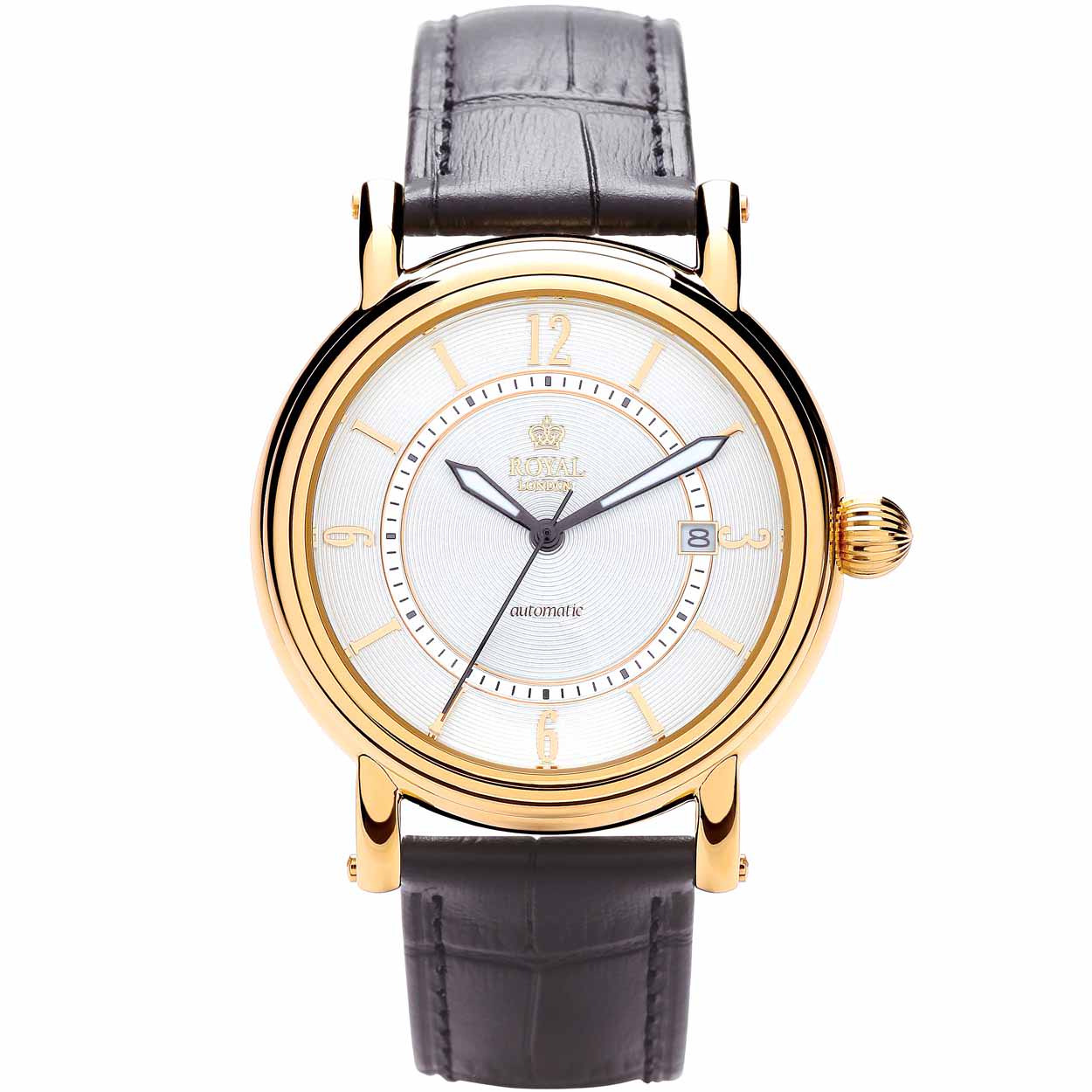 Elegant automatisch herenhorloge van Royal London met datum.
