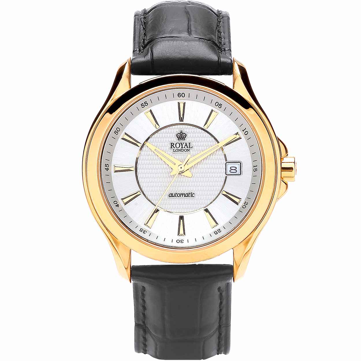 Elegant herenhorloge van Royal London. Automatisch uurwerk met datum.