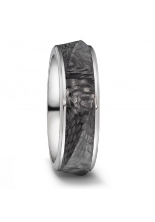 Ring uit Titanium & Carbon