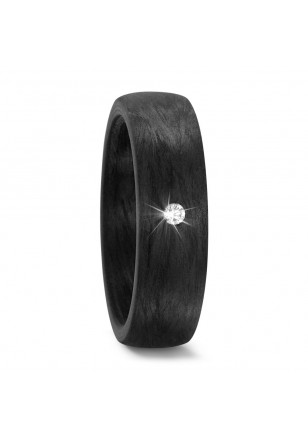 Ring Brillant 0,03 ct. Carbon 6mm
