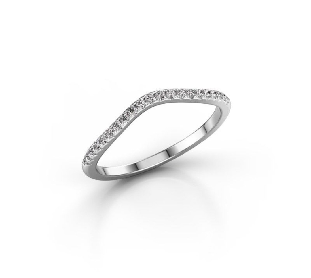 Deze ring van Louis Bros is vervaardigd uit 14 karaat witgoud (2.5 gr.) en is gezet met 11 briljant geslepen diamanten met een totaalgewicht van 0.10 ct.

Verkrijgbaar vanaf 0.05 crt .
Leverbare goudkleuren: 14/18kts geelgoud, 14/18kts witgoud, 14/18kts roségoud en alle bicolor combinaties.