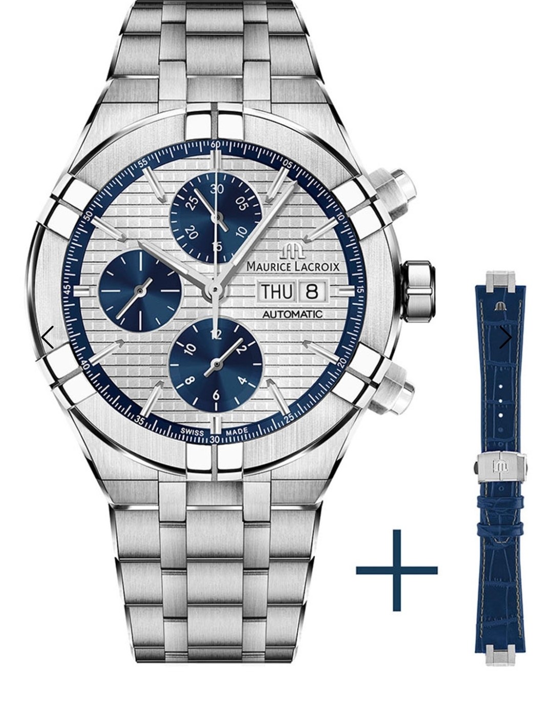 Dit Maurice Lacroix horloge heeft een Roestvrijstaal kast met een diameter van 44 mm en is voorzien van een metalen band. In de kast bevindt zich een Sellita kwaliteitsuurwerk en is afgewerkt met Saffierglas.

Het horloge is 20ATM. Dit betekent dat het horloge geschikt is voor diepzeeduiken. Verder wordt het horloge geleverd met 2 jaar garantie.