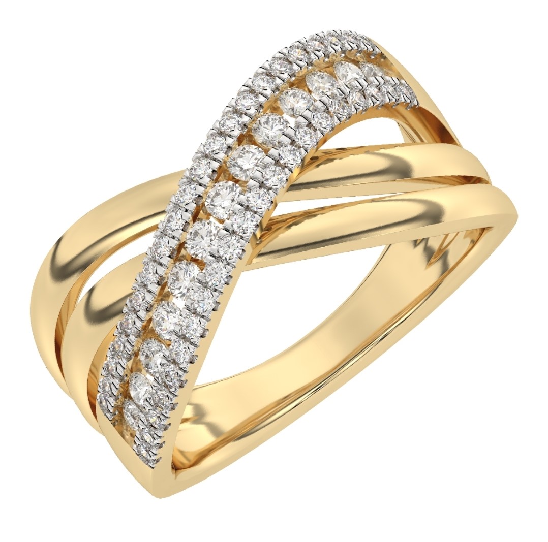14 Krt GGD Ring 55-0.60 Crt H SI