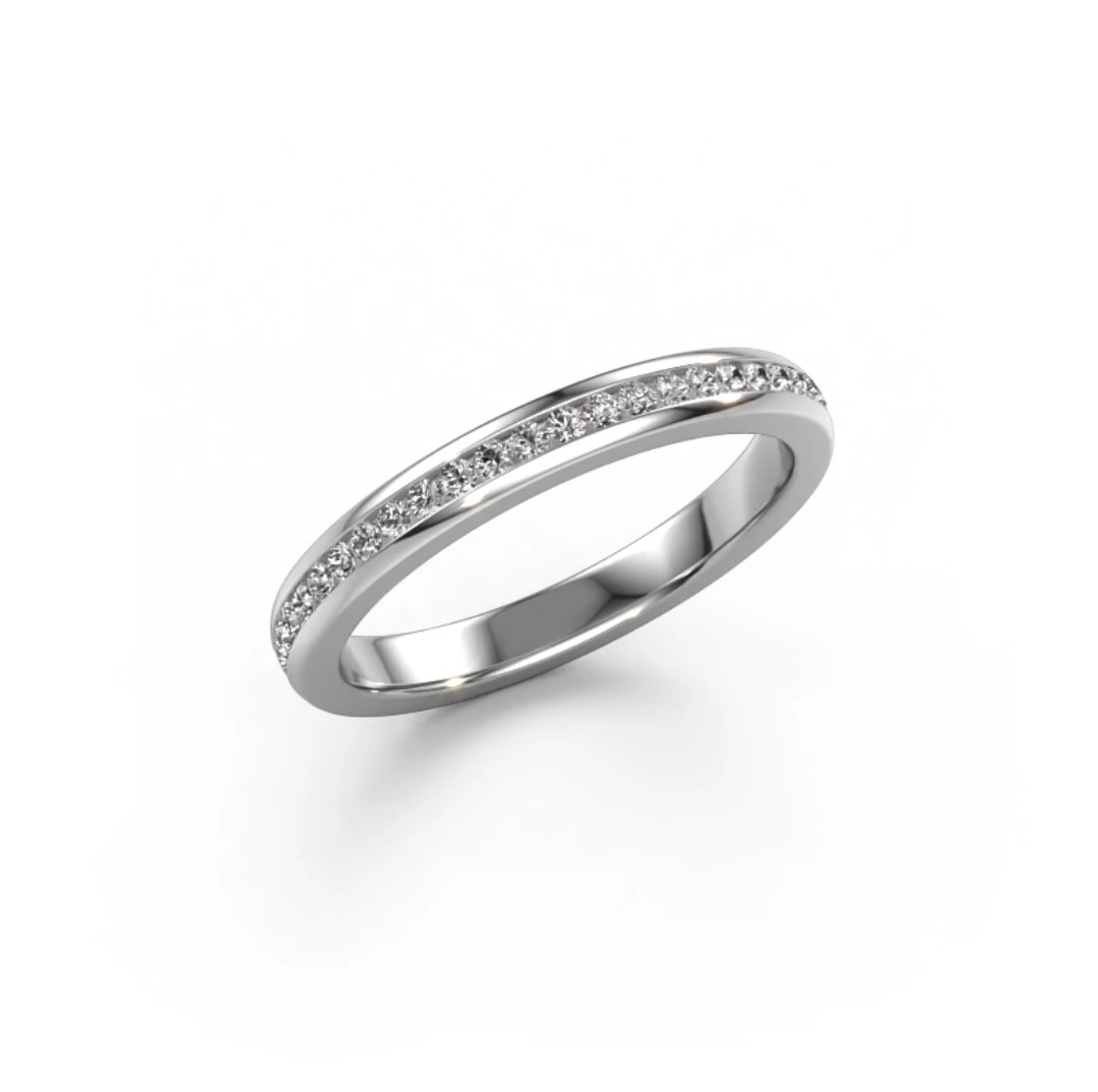 Deze prachtige ring van Louis Bros is vervaardigd uit 14 karaat witgoud (1.35 gr) en is gezet met 49 briljant geslepen diamanten met een totaalgewicht van 0.19 crt.

Verkrijgbaar vanaf 0.10crt .
Leverbare goudkleuren: 14/18kts geelgoud, 14/18kts witgoud, 14/18kts roségoud en alle bicolor combinaties.