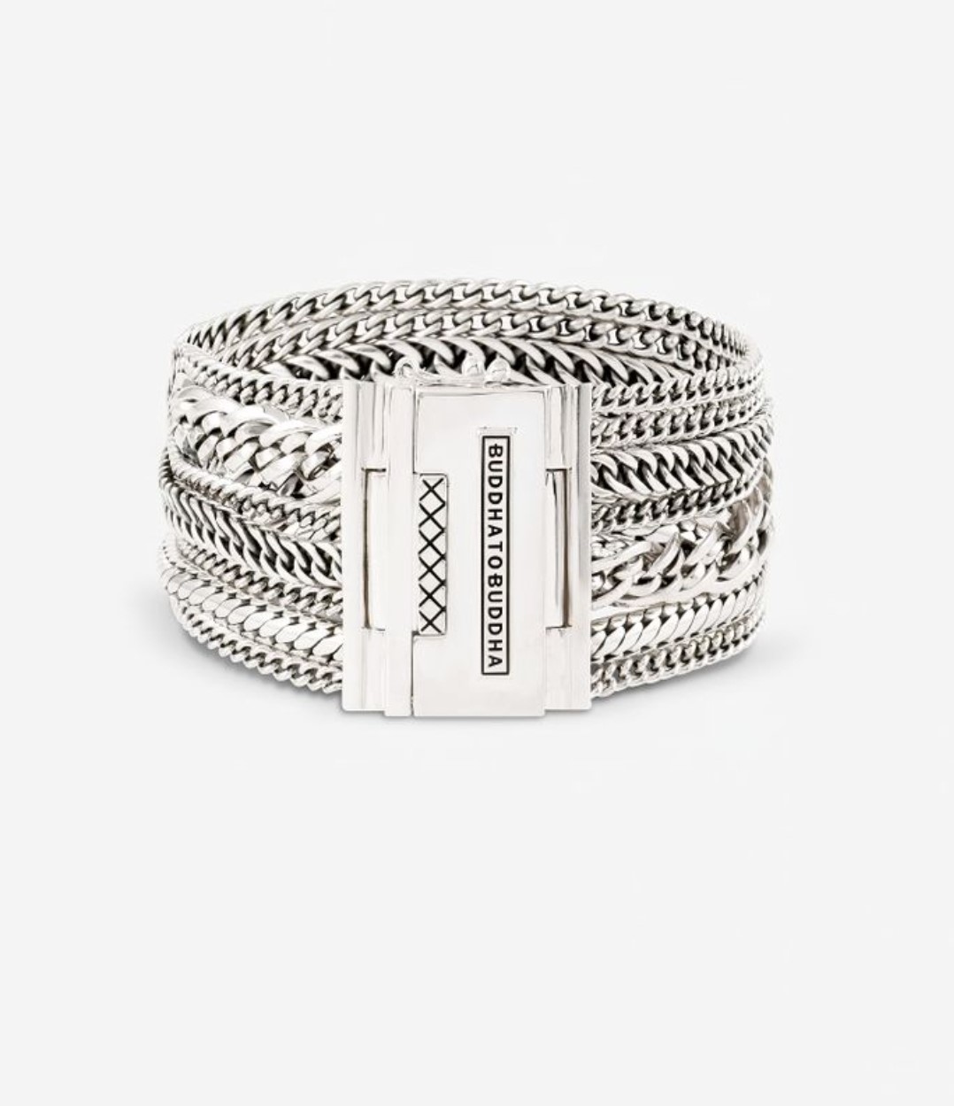 Met deze Multi Chain armband kun je niet fout gaan met de styling van jouw outfit. De sterling zilveren armband biedt een unieke benadering van al onze iconische schakels bij elkaar. Geïnspireerd door connectiviteit zijn de schakels met elkaar verweven voor een gedurfd statement.