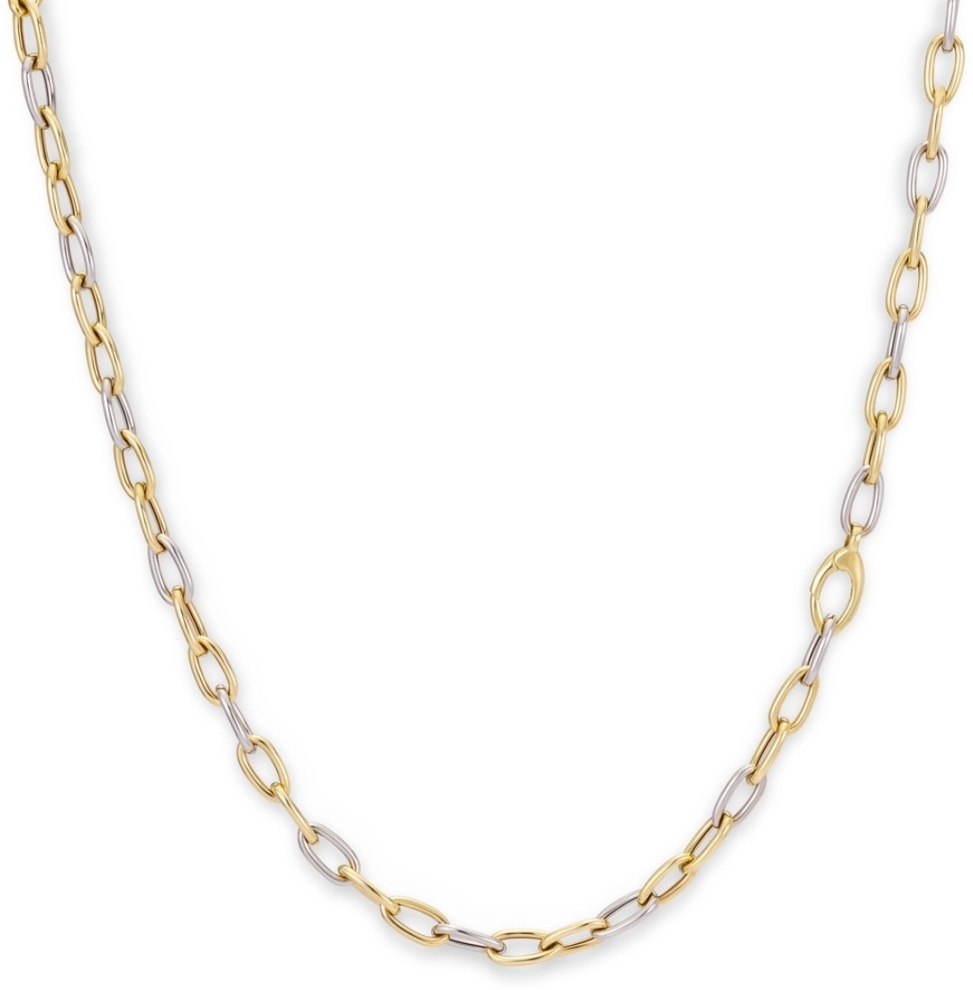 Deze gouden collier van Monzario is een meesterwerk van handgemaakt vakmanschap dat de essentie van tijdloze schoonheid vastlegt. Elk detail is met zorg vervaardigd, waardoor een verbluffend stuk ontstaat dat de aandacht trekt en bewondering oproept. De perfecte harmonie tussen de twee tinten goud creëert een opvallend contrast dat het collier een unieke uitstraling geeft. Of het nu gedragen wordt voor een formele gelegenheid of om een alledaagse outfit te verfraaien, dit bicolor gouden collier voegt een vleugje luxe en elegantie toe aan elke look. Met Monzario's toewijding aan excellentie is dit collier niet alleen een sieraad, maar een kunstwerk om te koesteren voor generaties.
Verkrijgbaar vanaf 40 cm.