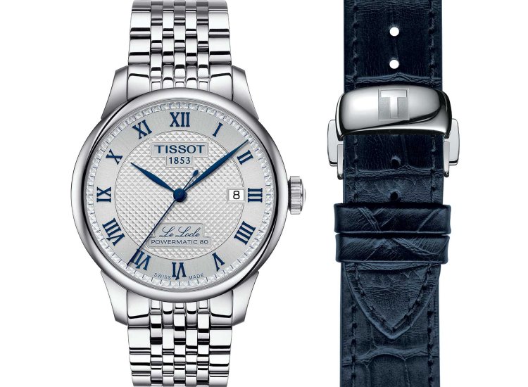 TISSOT LE LOCLE POWERMATIC 80
inclusief extra blauw leren band
T006.407.11.033.00