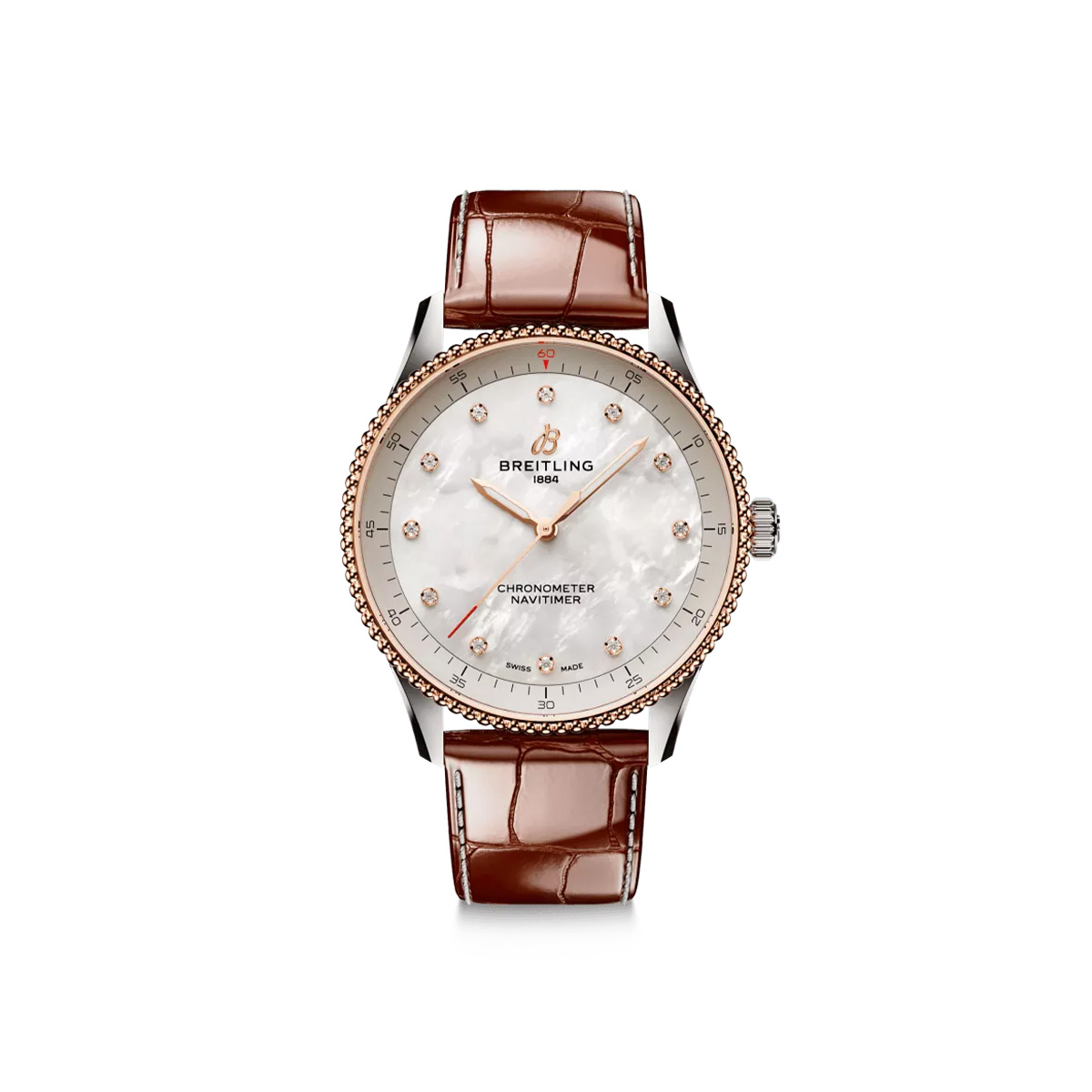 Dit Breitling horloge behoort tot de Breitling Navitimer collectie. 
Referentienummer: U77320E61A1P1
Caliber: Breitling 77